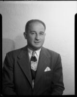 Portrait photograph of William H. Moss at the home of Adelbert Bartlett, Santa Monica, 1950-1958