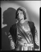 Enrico Porta in costume for opera role, Santa Monica, 1951