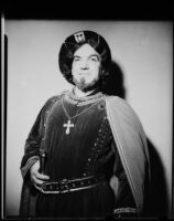 Enrico Porta in costume for opera role, Santa Monica, 1951
