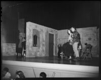 "Rigoletto" production with Enrico Porta and 3 others, John Adams Auditorium, Santa Monica, 1949