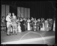"Lucia di Lammermoor" production with Enrico Porta, Natalie Garrotto and Ray Gagan, John Adams Auditorium, Santa Monica, circa 1950-1951