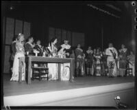 "Lucia di Lammermoor" production with Natalie Garrottoand Richard Kissler, John Adams Auditorium, Santa Monica, circa 1950-1951