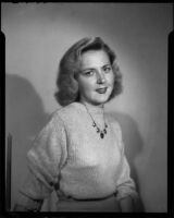 Joyce Bignell posing for a portrait, Santa Monica, 1946