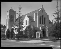 Exterior view of St. Paul's Lutheran Church at Lincoln Blvd. and Washington Ave., Santa Monica, circa 1939