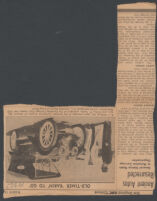 Clipping regarding the Horseless Carriage Club at General Motors, South Gate, 1939