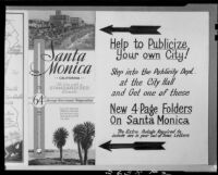 Mock-up advertisement for the city of Santa Monica, 1934
