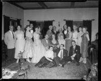 Gathering at the home of Vivien Kurtz, Santa Monica, circa 1950-1959