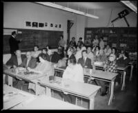Adult students in Mr. Cagle's photography class, University High School, 1965