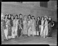 Models from the United China Relief fashion show, Santa Monica, 1941