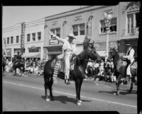 Caballero on horseback in the California Admission Day Parade, Santa Monica, 1937