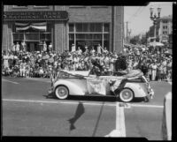 Eldred L. Meyer and Ethel I. Begley in the California Admission Day Parade, Santa Monica, 1937