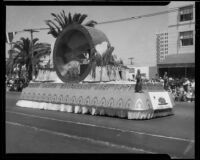 Santa Monica's host city float in the California Admission Day parade, Santa Monica, 1937
