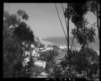View from Huntington Palisades towards Santa Monica Canyon, 1950's