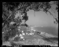 View from Huntington Palisades towards Santa Monica Canyon, 1950's