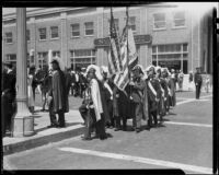 Knights of Columbus procession ending at City Hall, Santa Monica, 1938
