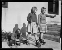 Children roller skating at the Children's Home Society, Los Angeles, 1935-1960