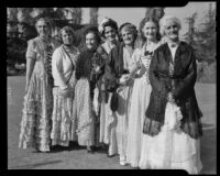 Women dressed as mid-19th century pioneers at the annual Pioneer Day event, Ocean Park, Santa Monica, 1938