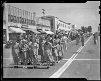 Camp Fire Girls in the California-Nevada Department, Grand Army of the Republic parade, Santa Monica, 1938