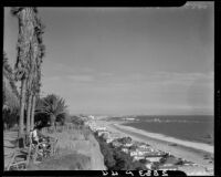 View from Palisades Park towards Santa Monica Beach, Santa Monica, 1939