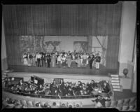 "Student Prince" curtain call, Barnum Hall, Santa Monica, 1952