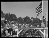 Leo Carrillo at the Will Rogers State Park dedication ceremony, Los Angeles, 1944