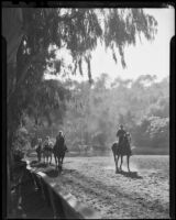 Children riding horses at Will Rogers Ranch, Pacific Palisades, 1946