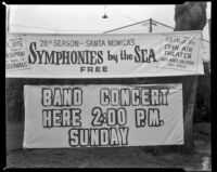 Banner for Annual Symphonies by the Sea, Santa Monica, 1965