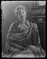 Portrait of Jenny Lind in shawl gifted by Mrs. Randolph Huntington Minor, Los Angeles, 1930