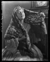 Portrait of Jenny Lind in shawl gifted by Mrs. Randolph Huntington Minor, Los Angeles, 1930
