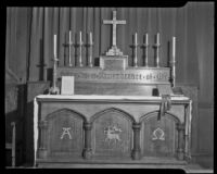 Altar at Church of the Epiphany, Los Angeles, 1941