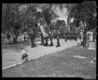 Military procession on Memorial Day parade, Santa Monica, 1948