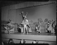 "Traviata" production with act 2, scene 2 dancing gypsies, Barnum Hall, Santa Monica, 1952
