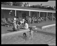 Children playing in the El Mirador Hotel pool, Palm Springs, 1941