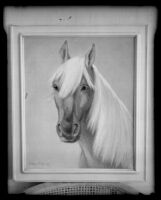Portrait painting of a horse by E. Nunn Miller, Palm Springs, 1942