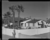 House beyond a perimeter wall, Palm Springs, 1935