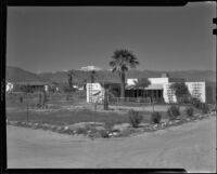 Corner house seen from unpaved roads, Palm Springs, 1935