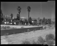 House with the bell tower of the El Mirador Hotel beyond, Palm Springs, 1935