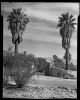 Entrance gate to the home of King C. Gillette, Palm Springs, 1935