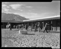 Corral at the Rogers Ranch resort, Palm Springs, 1941