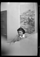 Santa Monica High School student in a classroom, Santa Monica, 1937-1939
