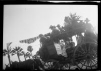 Stagecoach in the parade of the Old Spanish Days Fiesta, Santa Barbara, 1937