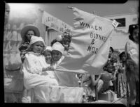 "Wynken, Blynken & Nod" float at the Annual Ocean Park Children's Floral Parade, Santa Monica, 1936