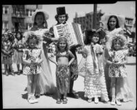 Fancy Dress participants at the Annual Ocean Park Children's Floral Parade, Santa Monica, 1936