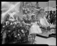 Floral participants at the Annual Ocean Park Children's Floral Parade, Santa Monica, 1936