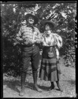 Photograph of Inez Schrodt and Douglas McCreary at the annual Fiesta de Santa Monica, Santa Monica, 1931