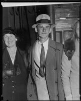 Jimmie Rogers with his mother Betty Rogers and possibly his sister Mary Rogers, circa 1930