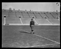Football player Red Grange, Los Angeles Coliseum, Los Angeles, 1926