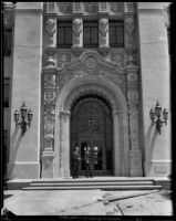 Entrance to the newly completed City Hall, Beverly Hills, 1932