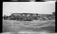 Barracks being demolished, Ross Field, Arcadia, 1932