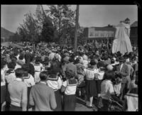 Dedication of American Green Cross conservation monument, Glendale, 1928